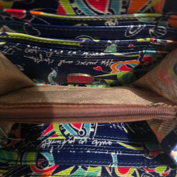 Vera Bradley Multicolor Women's Crossbody Wallet Purse Colorful Pattern - Picture 4 of 6